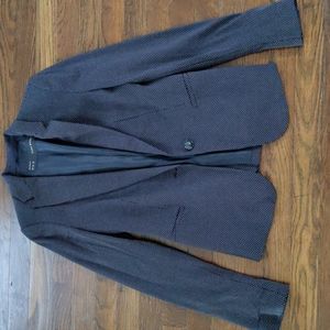Zara XS Navy Polk a dot blazer